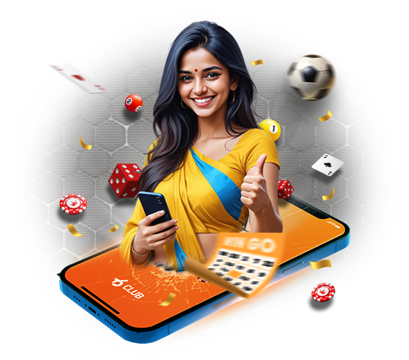 6CLUB girl-holding-phone-background-sports-6club-game
